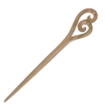 CrystalMood Handmade Wood Hair Stick Laced Heart Rosewood